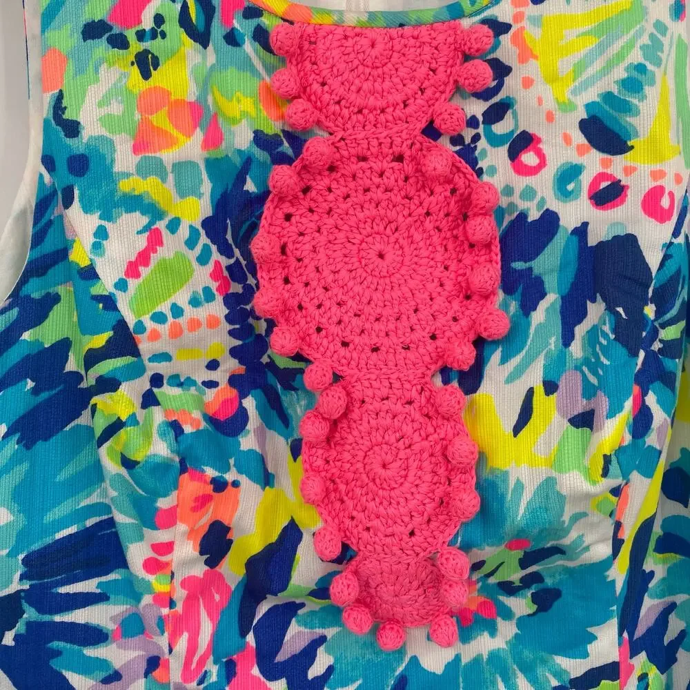 Lilly Pulitzer Women's Multi Dive Floral Colorful Adara Shift Dress Size 2